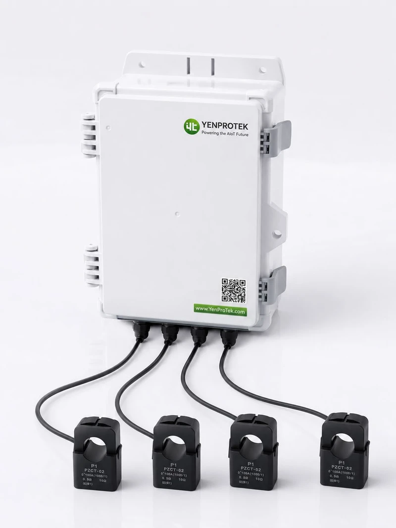 延電斷電警示模組主機與四組電流感測夾（CT）