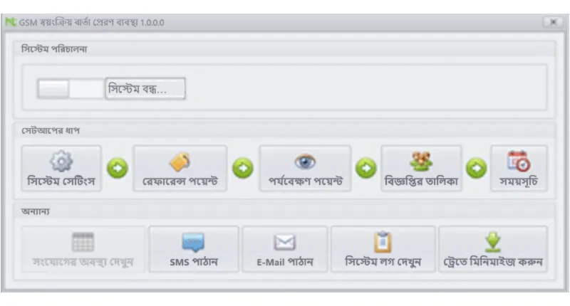 সতর্কতা প্রেরণ মডিউল উন্নয়ন