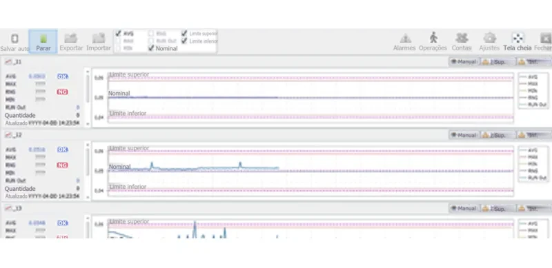 Software de registro para o medidor a laser MPM-500