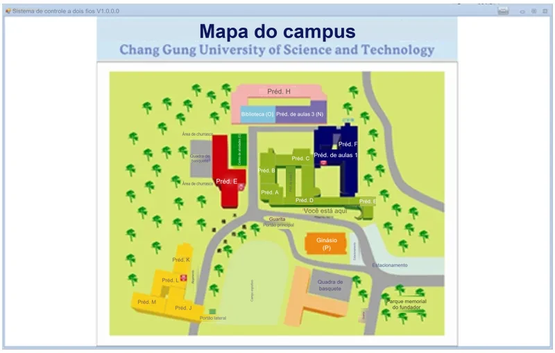 Sistema de controle de iluminação para a Chang Gung University of Science and Technology