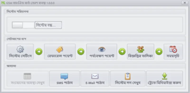 সতর্কবার্তা প্রেরণ প্রোগ্রাম উন্নয়ন