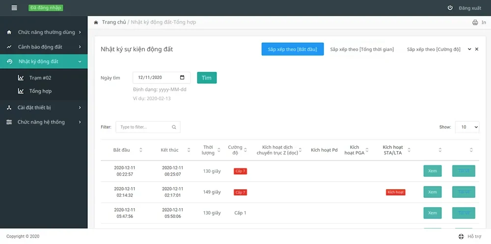 Màn hình HMI giám sát và cảnh báo động đất thông minh 2