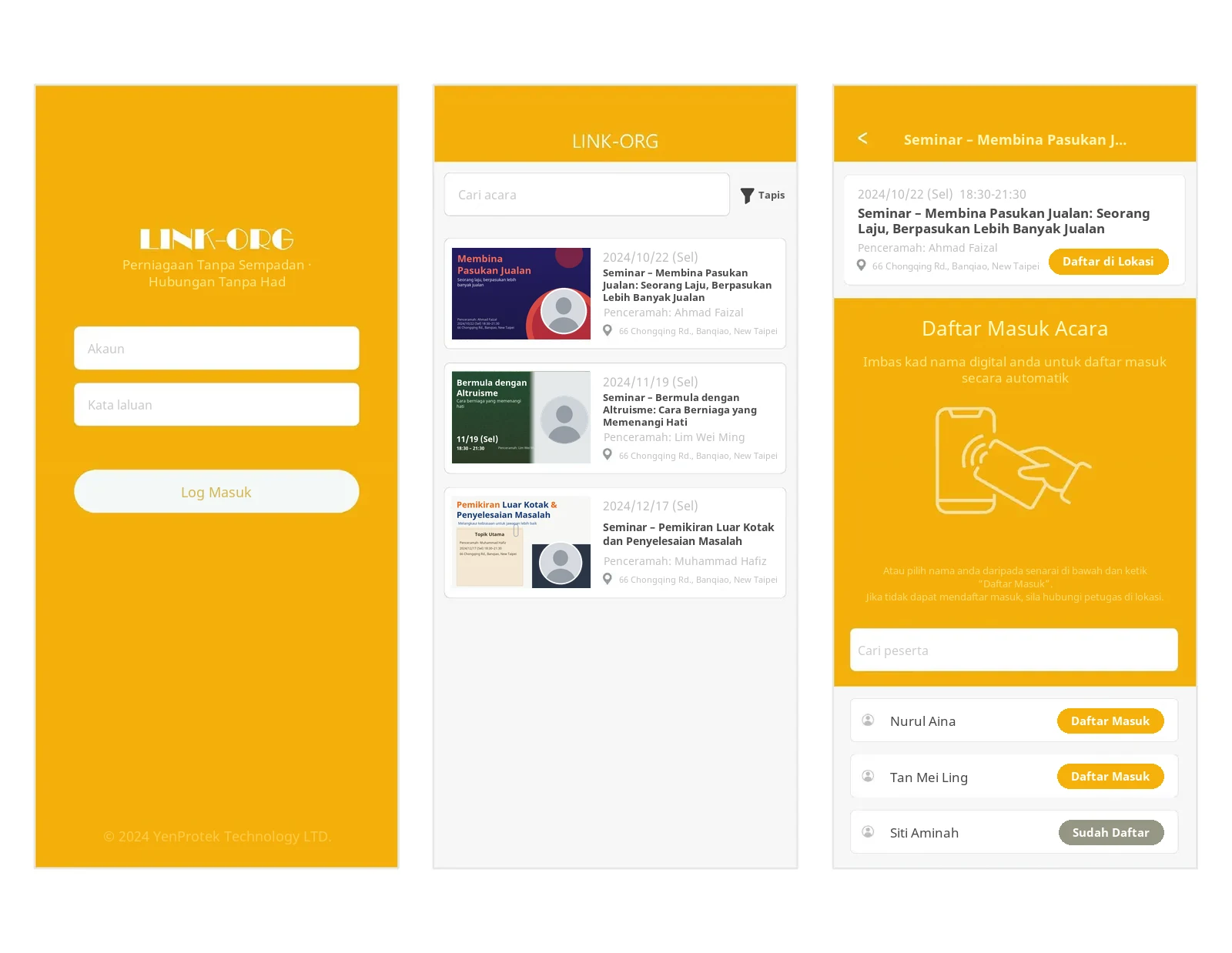 Pembangunan Platform dan Aplikasi Pendaftaran Masuk Acara