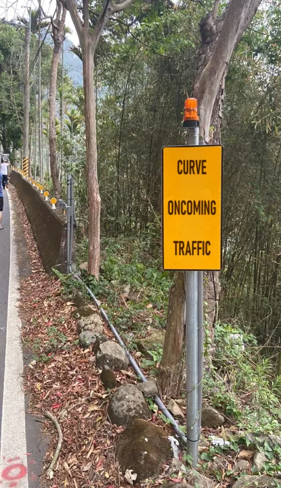 On-site installation of the Smart Mountain Road Safety Warning System in the Chiayi mountains